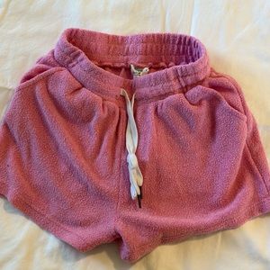 Simply Southern terry cloth pink shorts